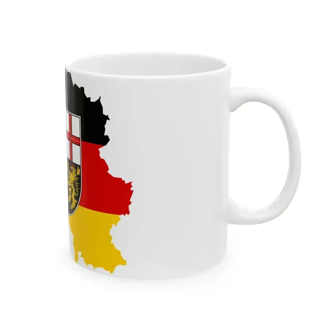 Flag map of Saarland (Germany) White Coffee Mug - Go Mug Yourself