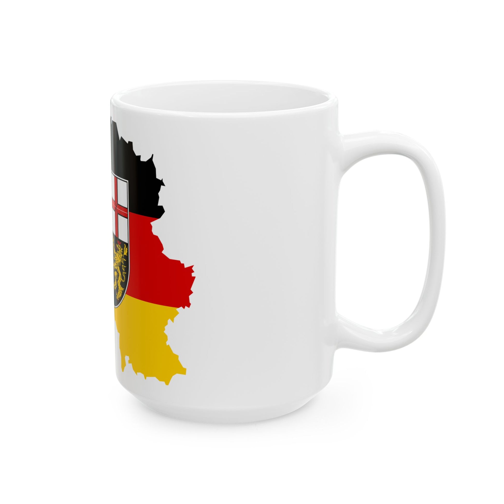 Flag map of Saarland (Germany) White Coffee Mug-Go Mug Yourself