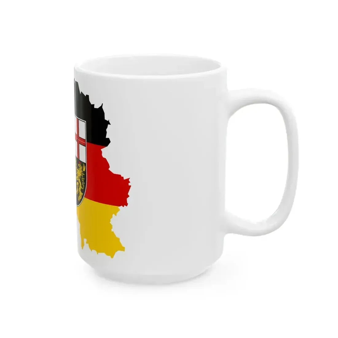 Flag map of Saarland (Germany) White Coffee Mug - Go Mug Yourself