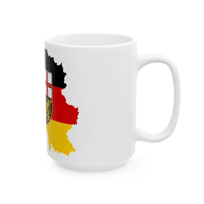 Flag map of Saarland (Germany) White Coffee Mug - Go Mug Yourself
