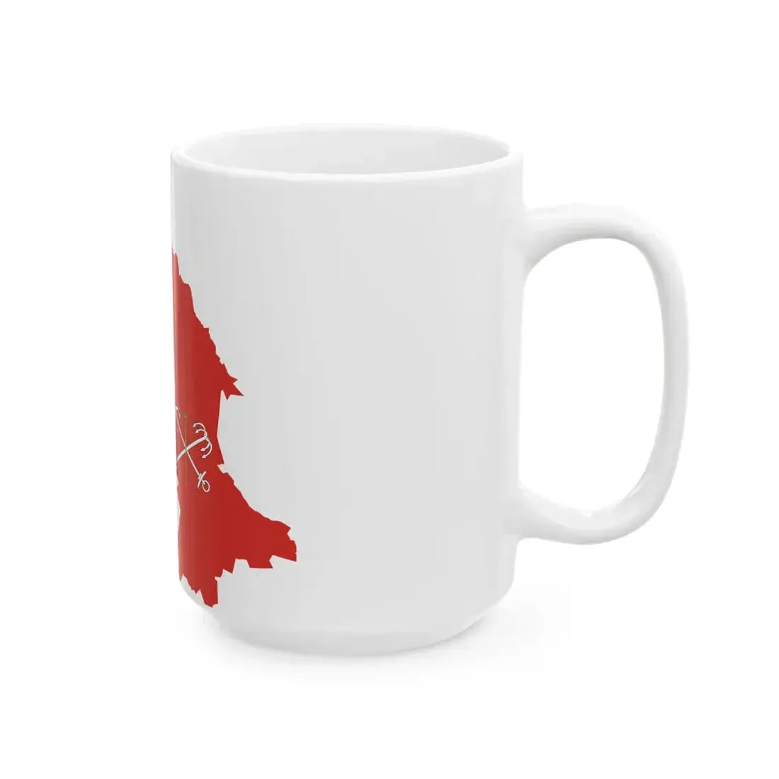 Flag-map of Saint Petersburg (Russia) White Coffee Mug - Go Mug Yourself