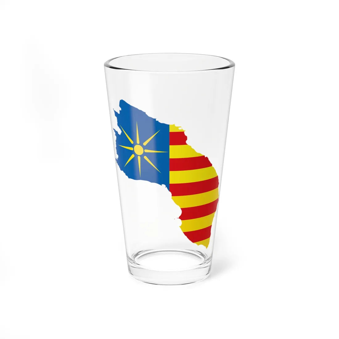 Flag map of Salento (Italy) Pint Glass 16oz 16oz - Go Mug Yourself