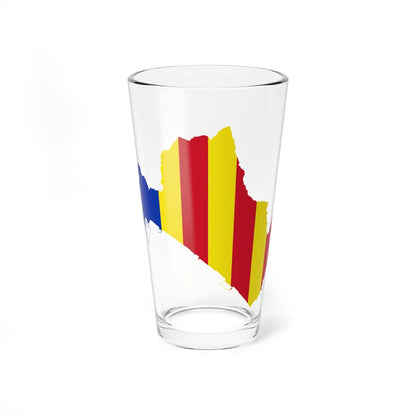 Flag map of Salerno (Italy) Pint Glass 16oz 16oz - Go Mug Yourself