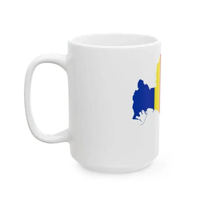 Flag map of Salerno (Italy) White Coffee Mug - Go Mug Yourself