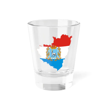 Flag-map of Samara Oblast (Russia) Shot Glass 1.5oz 1.5oz - Go Mug Yourself