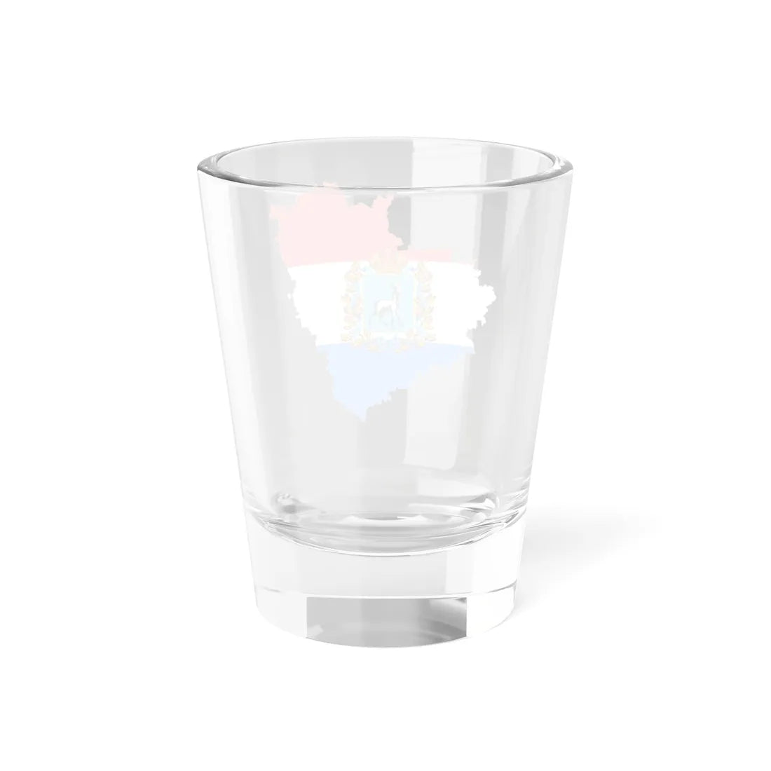 Flag-map of Samara Oblast (Russia) Shot Glass 1.5oz - Go Mug Yourself