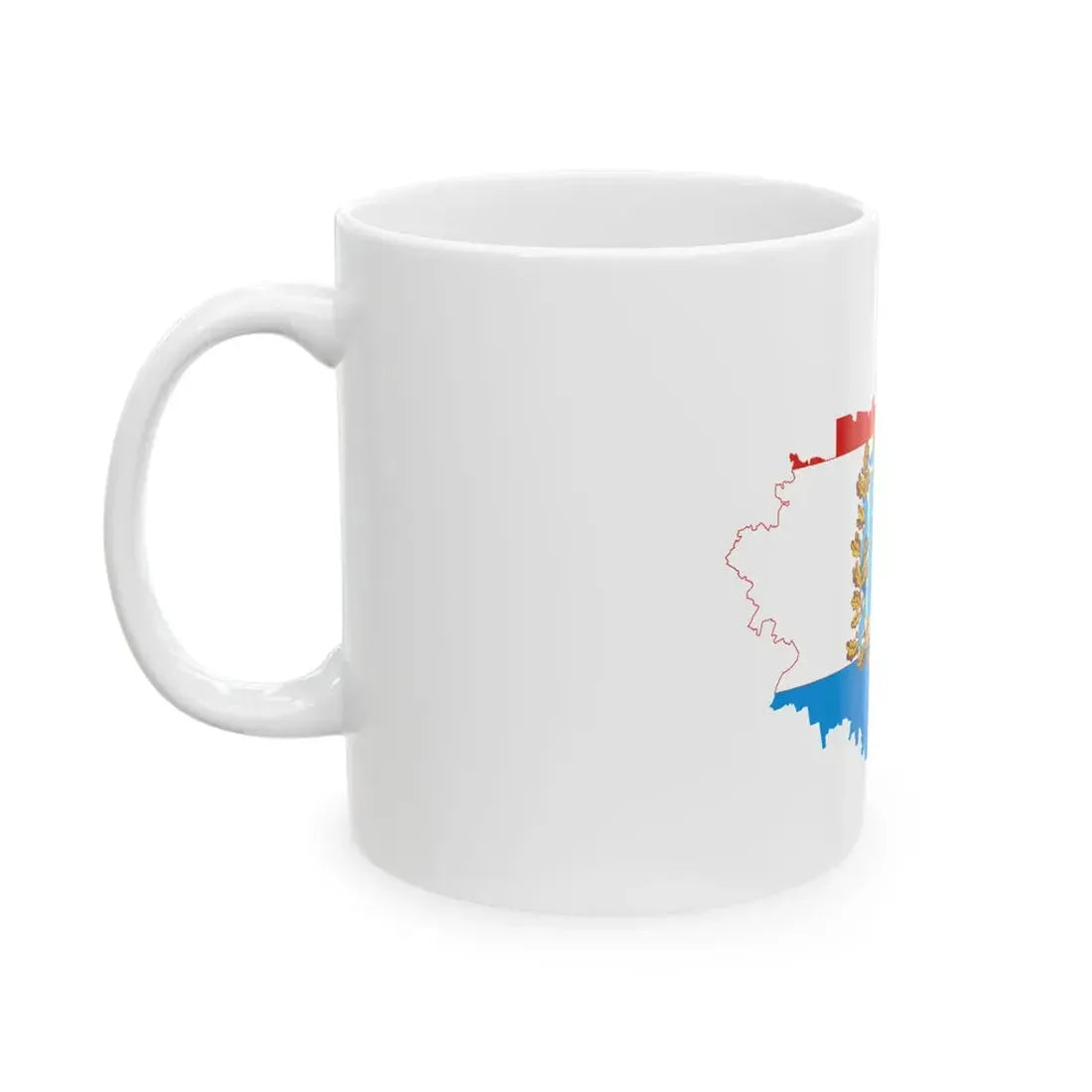 Flag-map of Samara Oblast (Russia) White Coffee Mug - Go Mug Yourself