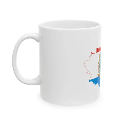 Flag-map of Samara Oblast (Russia) White Coffee Mug - Go Mug Yourself