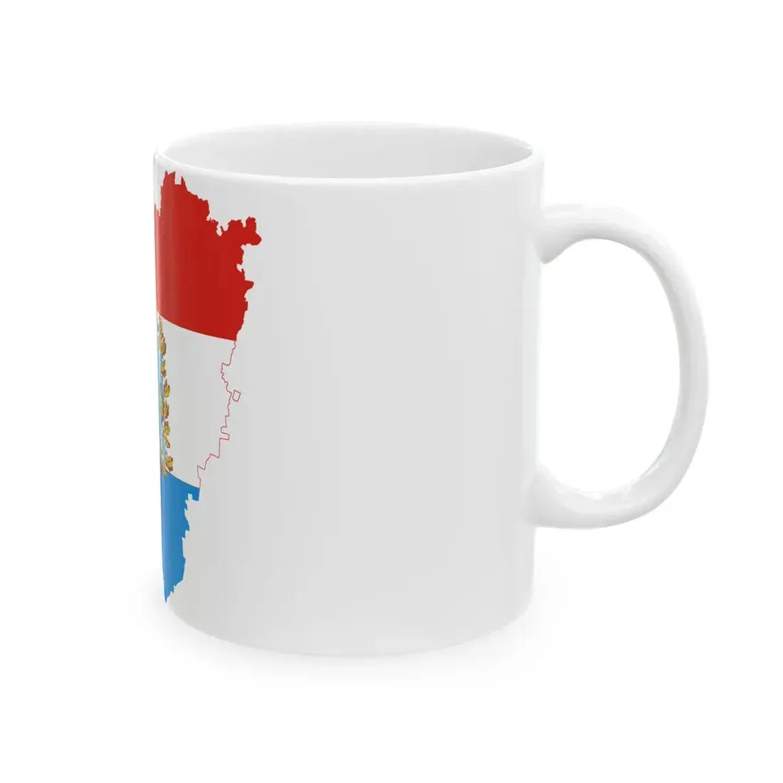 Flag-map of Samara Oblast (Russia) White Coffee Mug - Go Mug Yourself