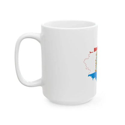 Flag-map of Samara Oblast (Russia) White Coffee Mug - Go Mug Yourself