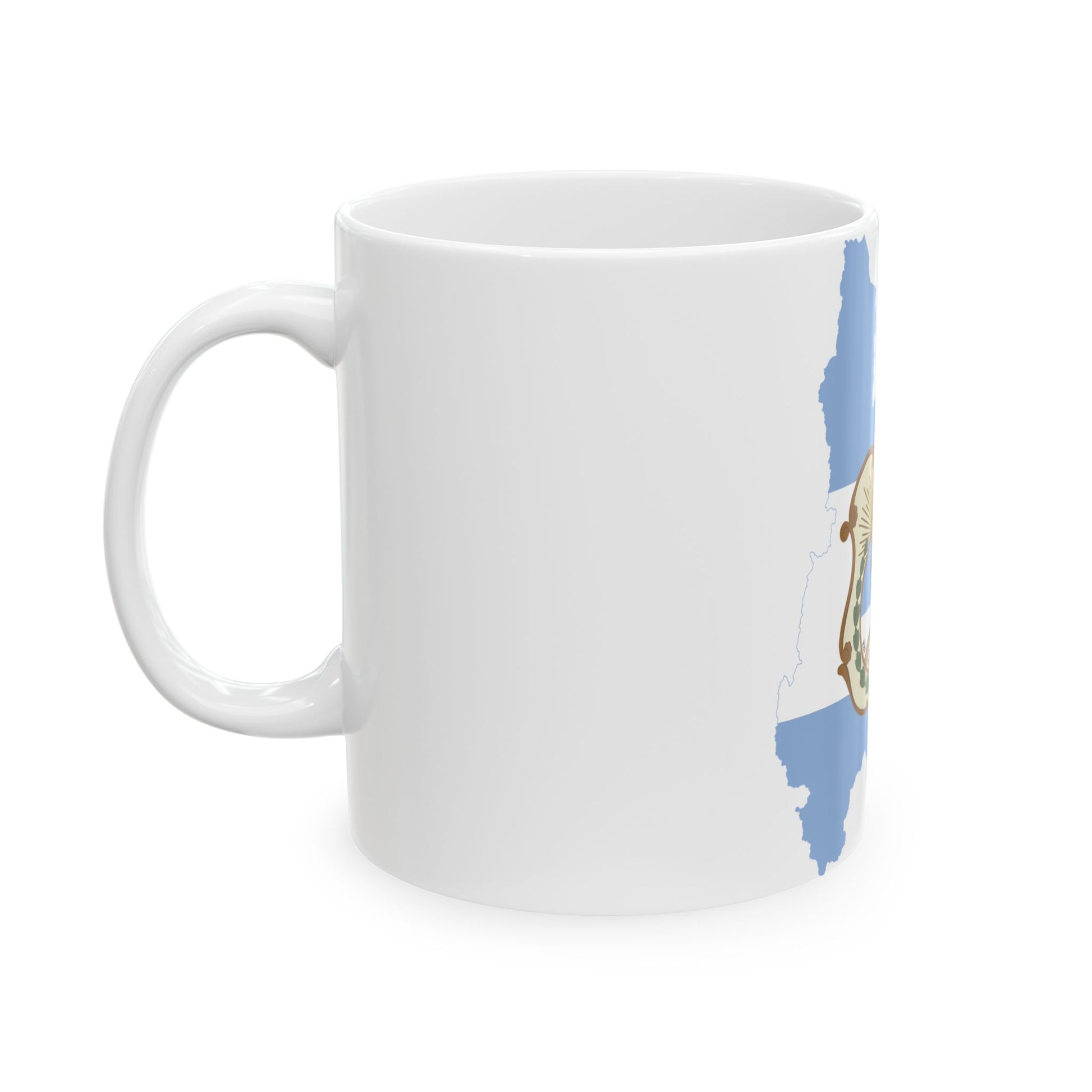 Flag-map of San Juan Province (Argentina) White Coffee Mug-Go Mug Yourself