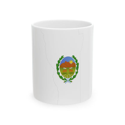 Flag-map of San Luis Province (Argentina) White Coffee Mug-11oz-Go Mug Yourself