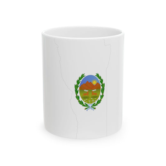Flag-map of San Luis Province (Argentina) White Coffee Mug-11oz-Go Mug Yourself
