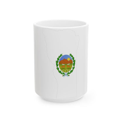 Flag-map of San Luis Province (Argentina) White Coffee Mug-15oz-Go Mug Yourself