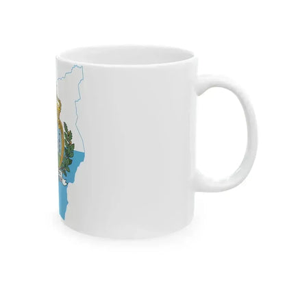 Flag map of San Marino (San Marino) White Coffee Mug - Go Mug Yourself