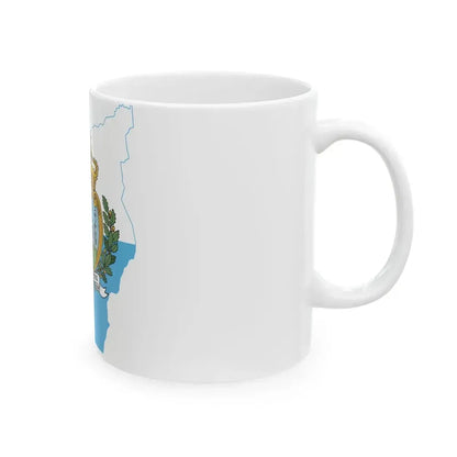 Flag map of San Marino (San Marino) White Coffee Mug - Go Mug Yourself