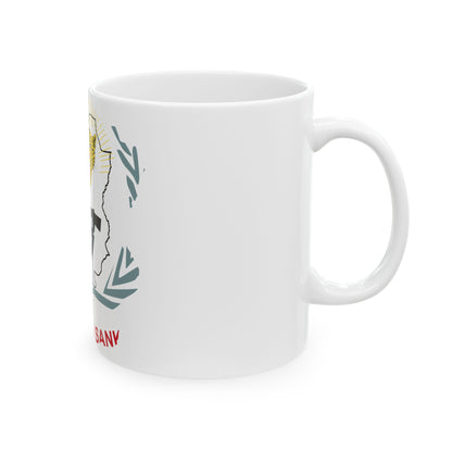 Flag map of Sankuru Province DRC (Congo) White Coffee Mug-Go Mug Yourself