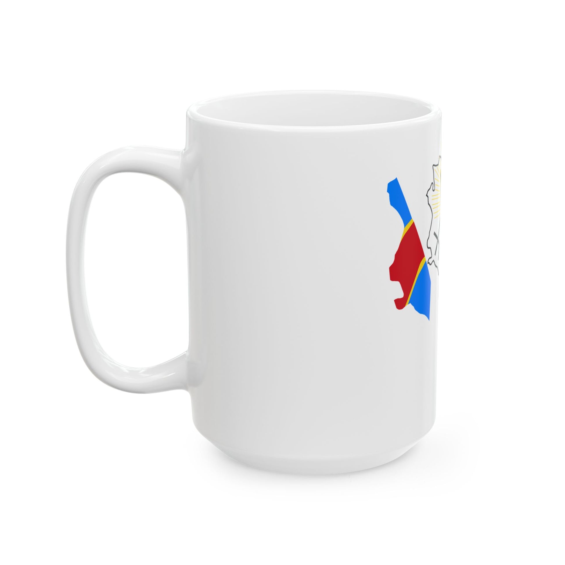 Flag map of Sankuru Province DRC (Congo) White Coffee Mug-Go Mug Yourself