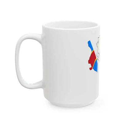 Flag map of Sankuru Province DRC (Congo) White Coffee Mug - Go Mug Yourself
