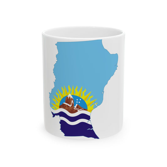 Flag-map of Santa Cruz Province (Argentina) White Coffee Mug-11oz-Go Mug Yourself