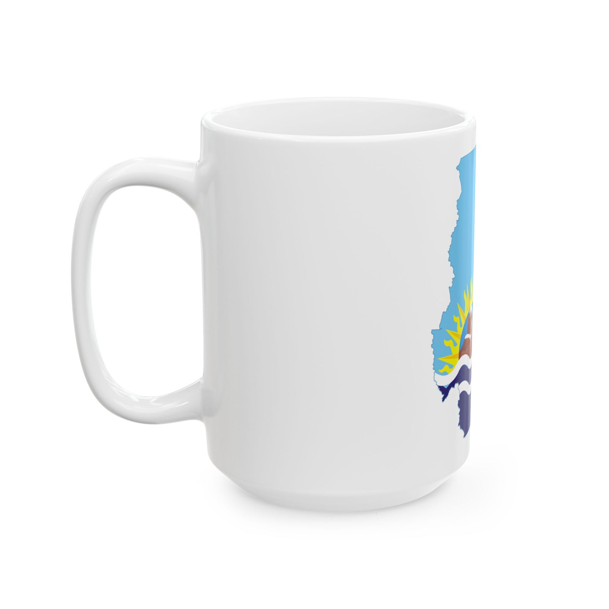 Flag-map of Santa Cruz Province (Argentina) White Coffee Mug-Go Mug Yourself