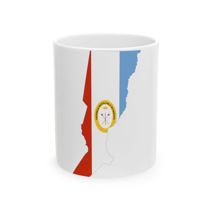Flag-map of Santa Fe Province (Argentina) White Coffee Mug-11oz-Go Mug Yourself