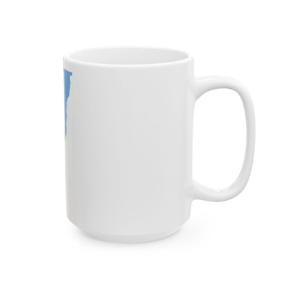 Flag-map of Santa Fe Province (Argentina) White Coffee Mug-Go Mug Yourself