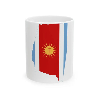 Flag-map of Santiago del Estero Province (Argentina) White Coffee Mug 11oz - Go Mug Yourself