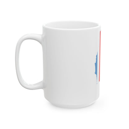 Flag-map of Santiago del Estero Province (Argentina) White Coffee Mug-Go Mug Yourself