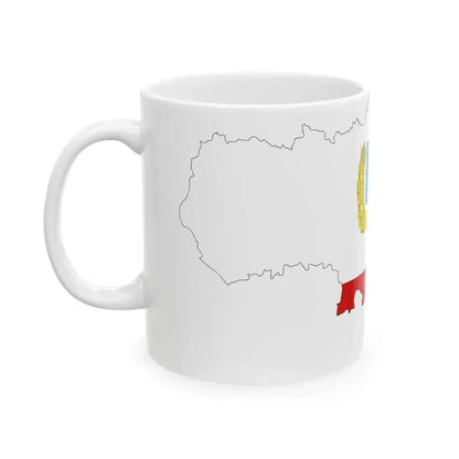 Flag map of Saratov (Russia) White Coffee Mug - Go Mug Yourself