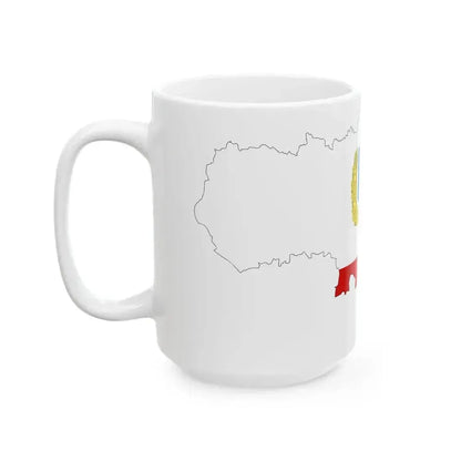 Flag map of Saratov (Russia) White Coffee Mug - Go Mug Yourself