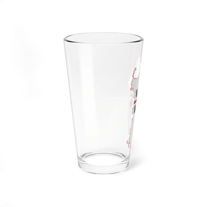 Flag map of Sardinia (Italy) Pint Glass 16oz - Go Mug Yourself