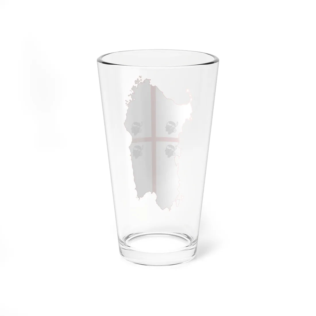 Flag map of Sardinia (Italy) Pint Glass 16oz - Go Mug Yourself
