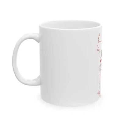 Flag map of Sardinia (Italy) White Coffee Mug - Go Mug Yourself