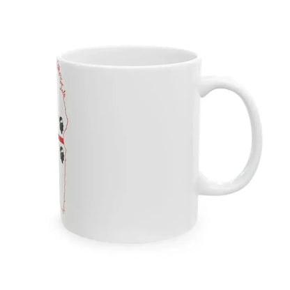 Flag map of Sardinia (Italy) White Coffee Mug - Go Mug Yourself
