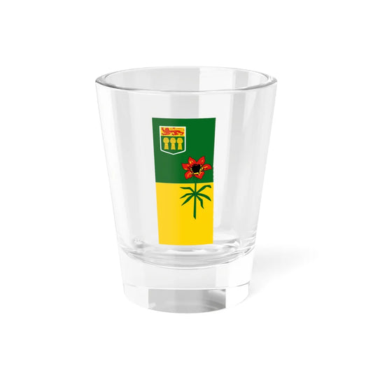 Flag-map of Saskatchewan (Canada) Shot Glass 1.5oz 1.5oz - Go Mug Yourself