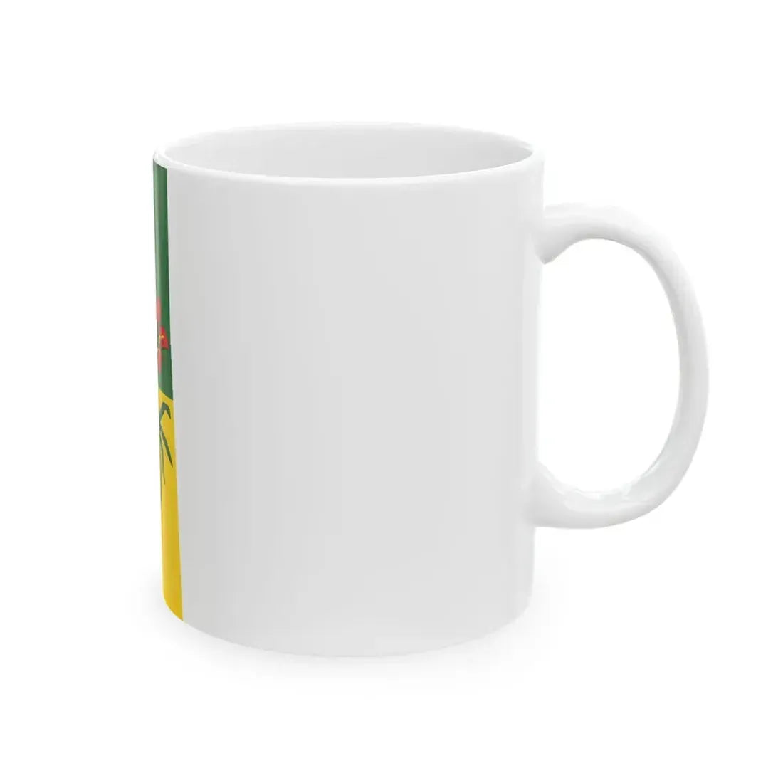 Flag-map of Saskatchewan (Canada) White Coffee Mug - Go Mug Yourself