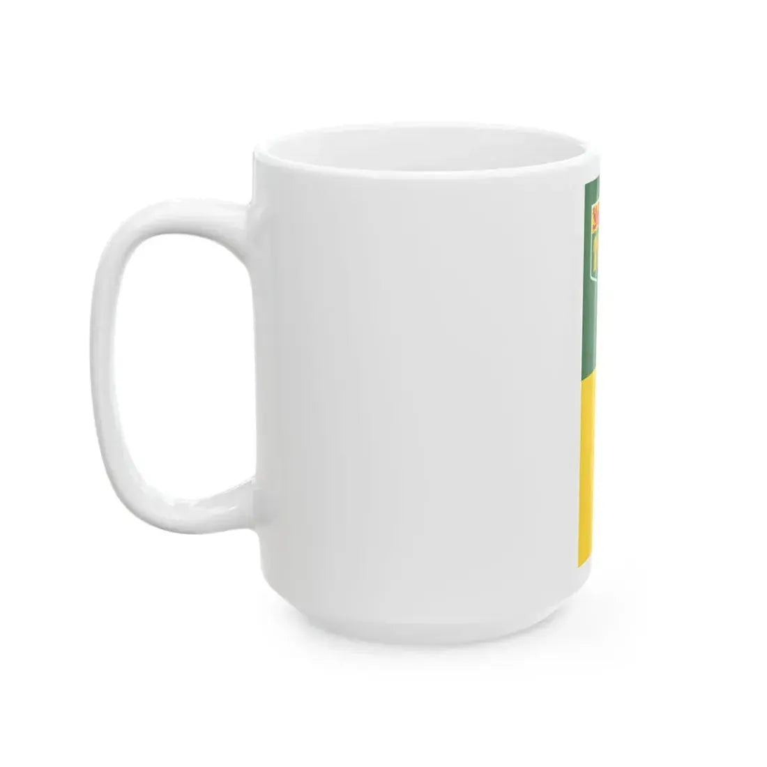 Flag-map of Saskatchewan (Canada) White Coffee Mug - Go Mug Yourself