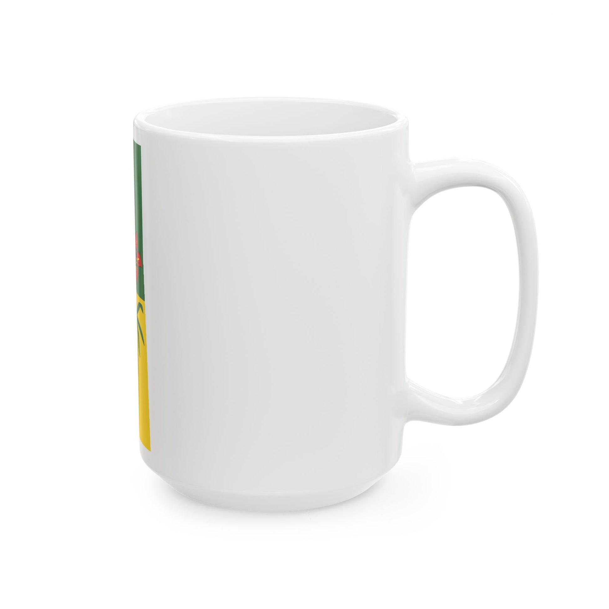 Flag-map of Saskatchewan (Canada) White Coffee Mug-Go Mug Yourself