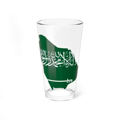 Flag map of Saudi Arabia (Saudi Arabia) Pint Glass 16oz 16oz - Go Mug Yourself