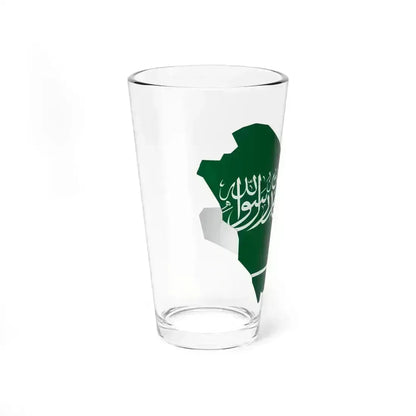 Flag map of Saudi Arabia (Saudi Arabia) Pint Glass 16oz - Go Mug Yourself