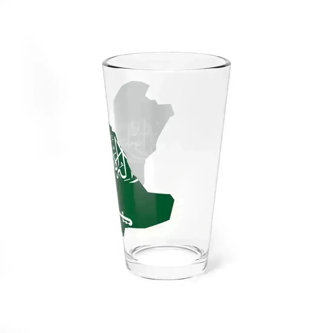 Flag map of Saudi Arabia (Saudi Arabia) Pint Glass 16oz - Go Mug Yourself
