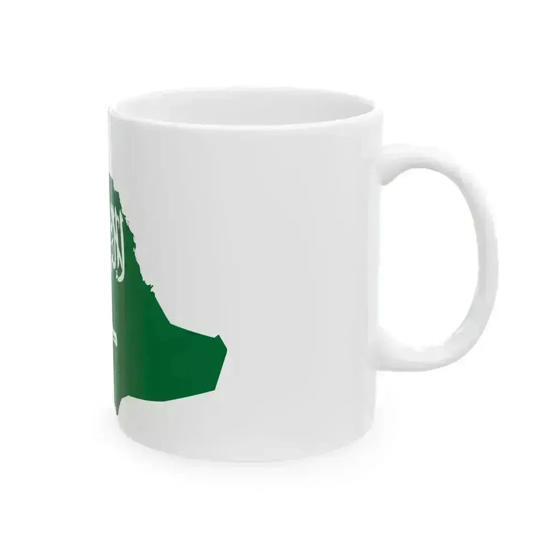 Flag-map of Saudi Arabia (Saudi Arabia) White Coffee Mug - Go Mug Yourself