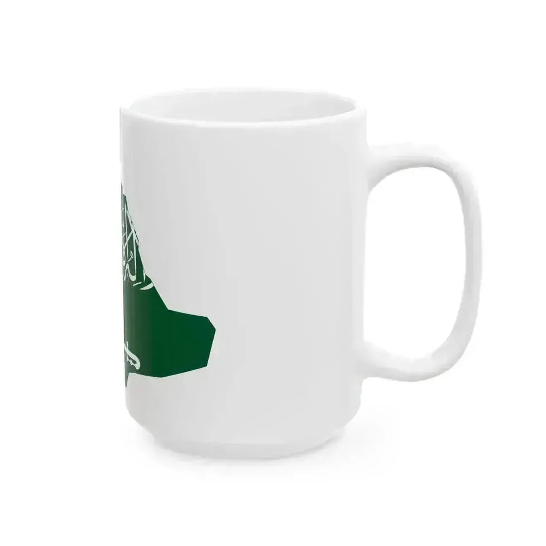 Flag map of Saudi Arabia (Saudi Arabia) White Coffee Mug - Go Mug Yourself