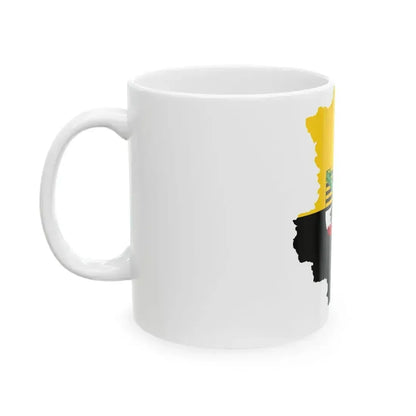 Flag map of Saxony-Anhalt (Germany) White Coffee Mug - Go Mug Yourself