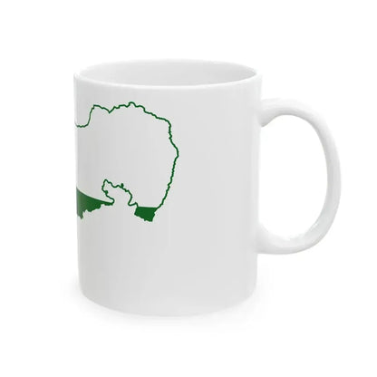 Flag map of Saxony (Germany) White Coffee Mug - Go Mug Yourself