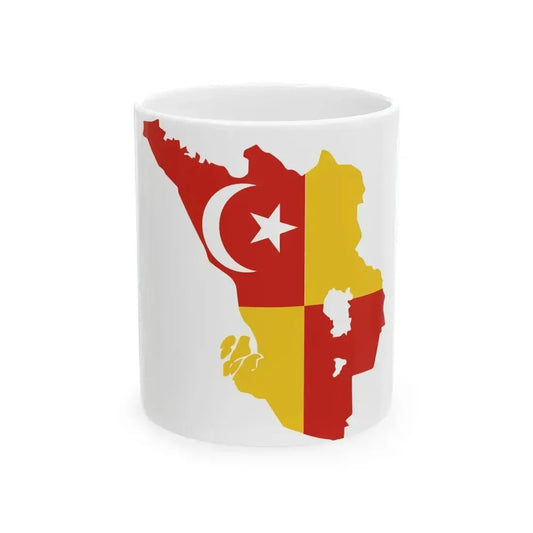 Flag map of Selangor (Malaysia) White Coffee Mug 11oz - Go Mug Yourself