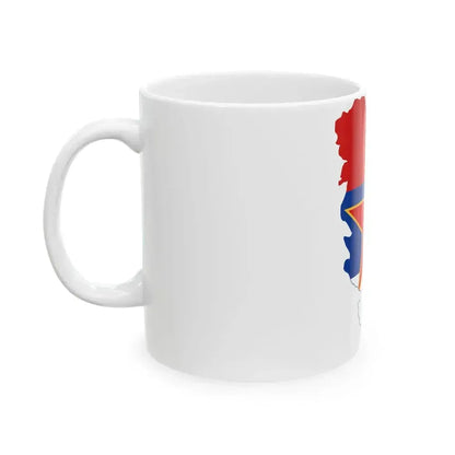 Flag map of Serbia 1947-1992 (Serbia) White Coffee Mug - Go Mug Yourself