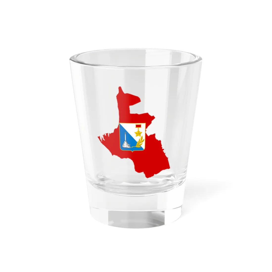 Flag-map of Sevastopol (Russia) Shot Glass 1.5oz 1.5oz - Go Mug Yourself