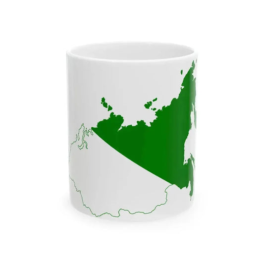 Flag map of Siberia (Russia) White Coffee Mug 11oz - Go Mug Yourself